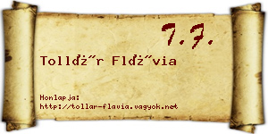 Tollár Flávia névjegykártya